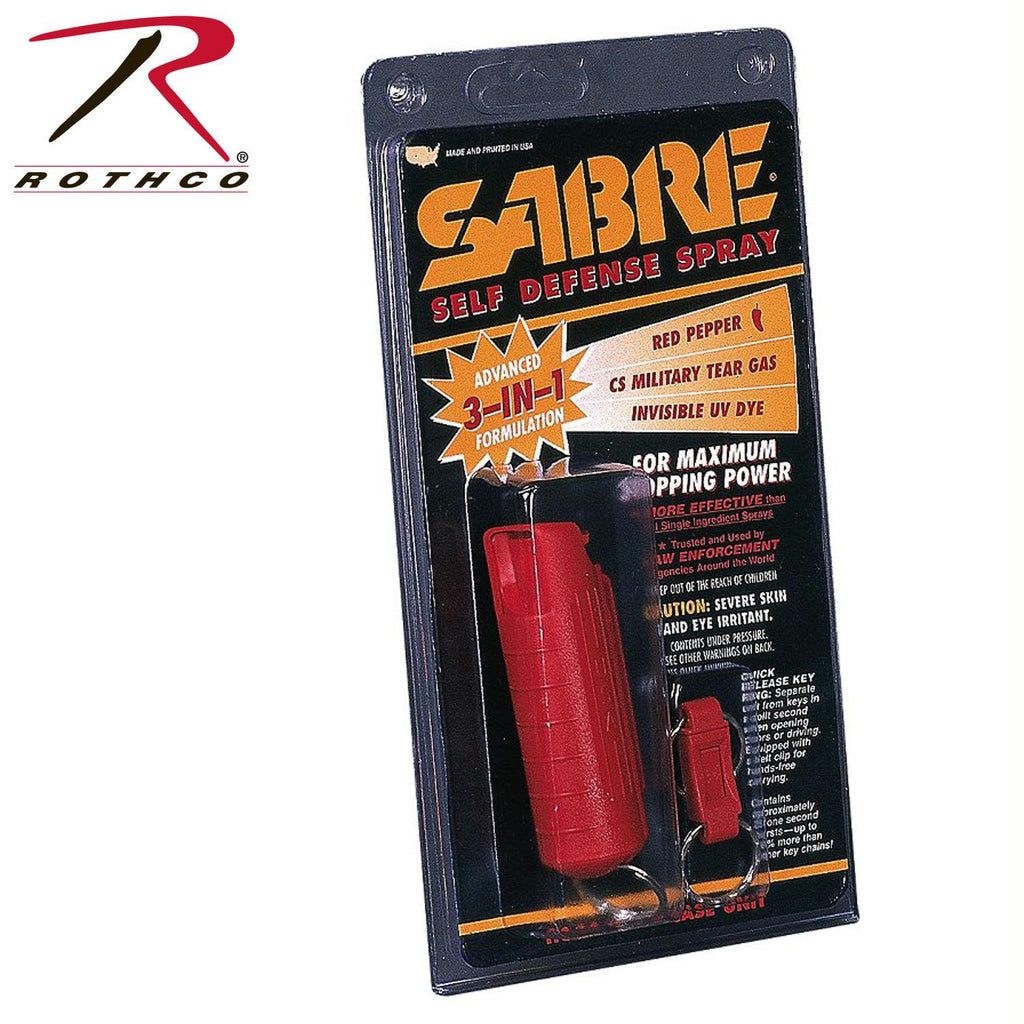 Sabre 3 In 1 Pepper Spray With Plastic Case