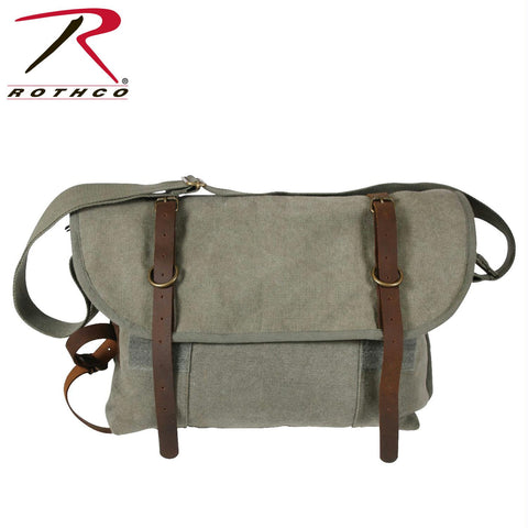 Rothco Vintage Canvas Explorer Shoulder Bag w- Leather Accents