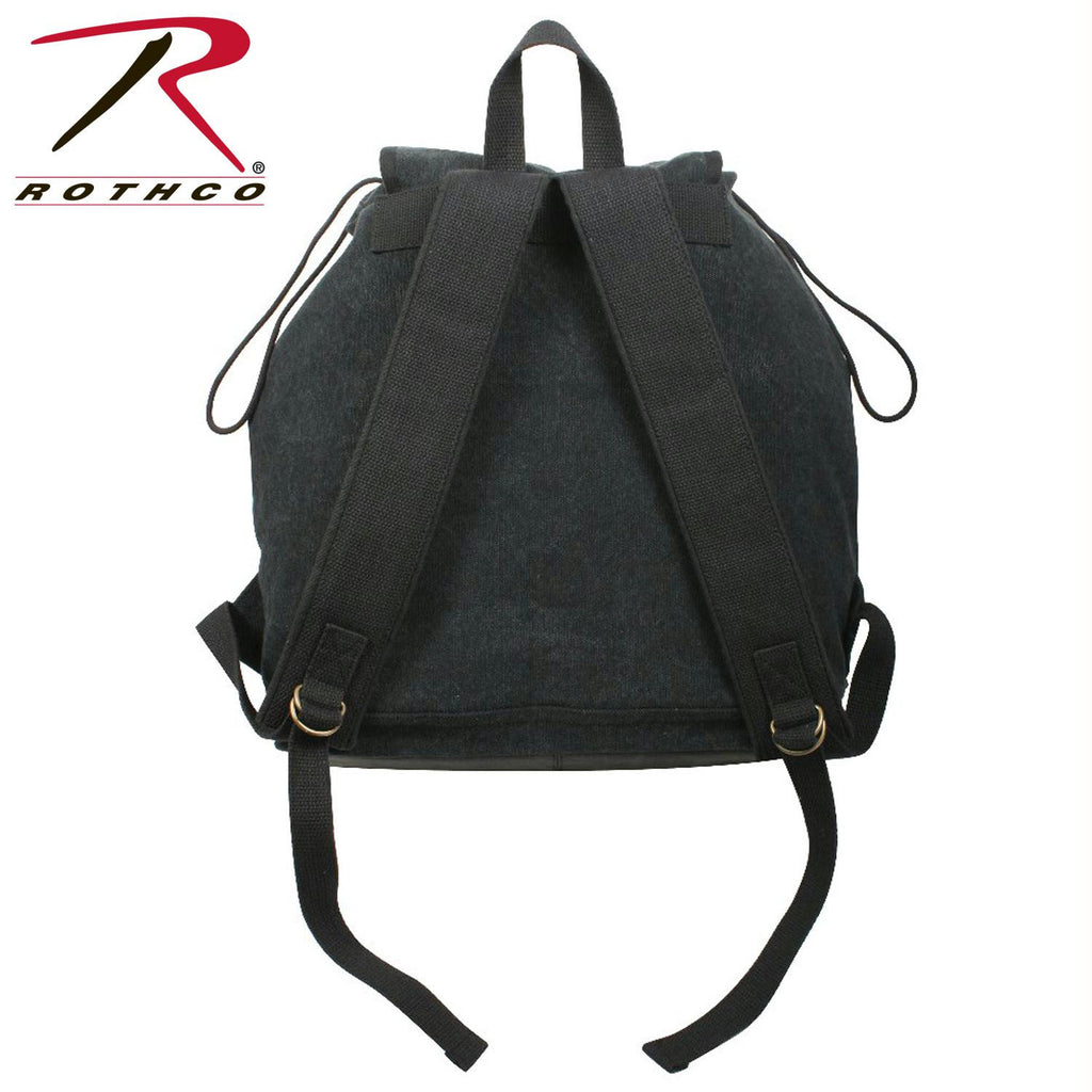 Rothco Vintage Canvas Wayfarer Backpack w- Leather Accents