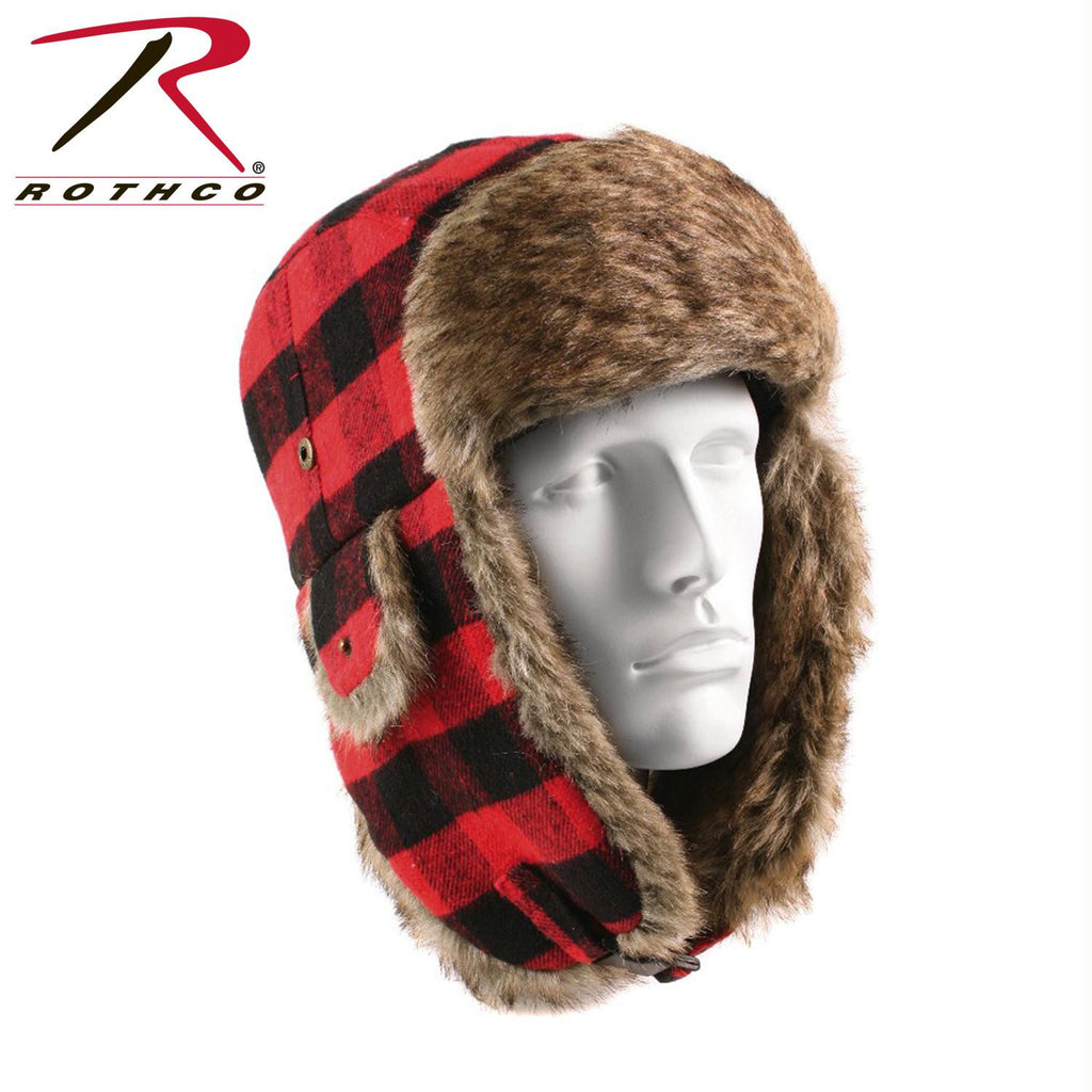 Rothco Plaid Fur Flyer's Hat
