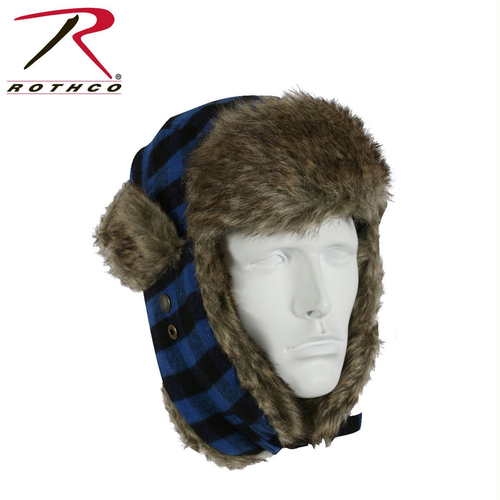 Rothco Plaid Fur Flyer's Hat