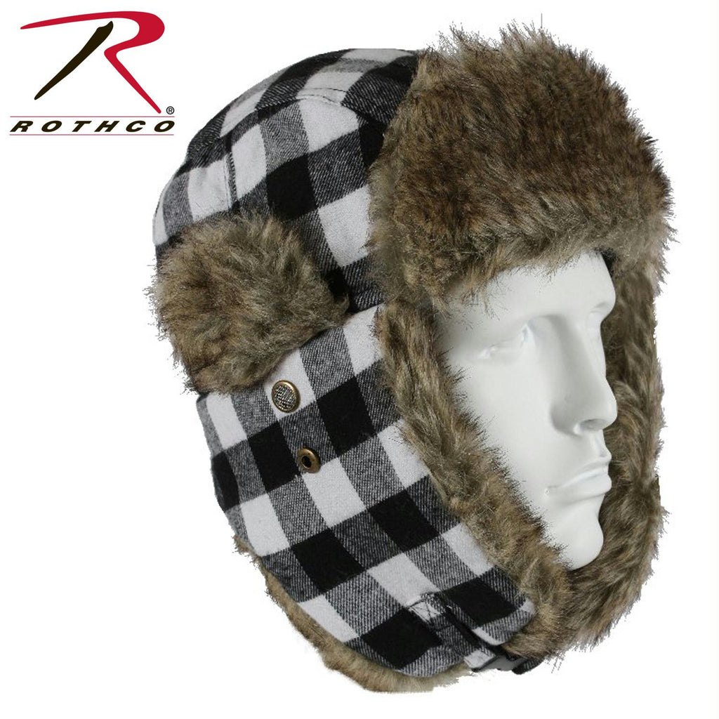Rothco Plaid Fur Flyer's Hat