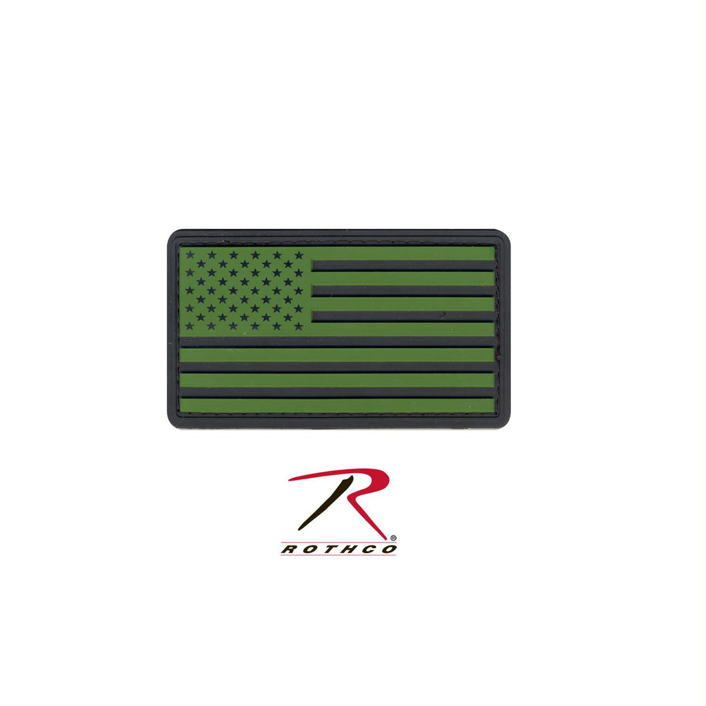 Rothco PVC US Flag Patch With Hook Back