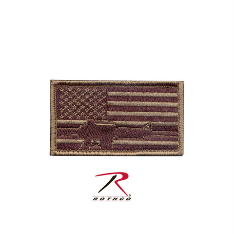 Rothco Subdued Flag & Rifle Morale Patch