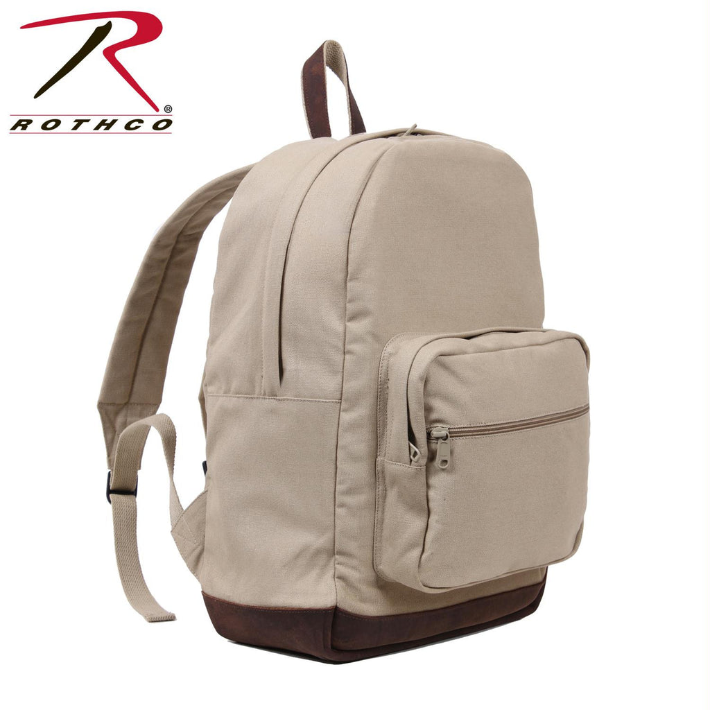 Rothco Vintage Canvas Teardrop Backpack w- Leather Accents