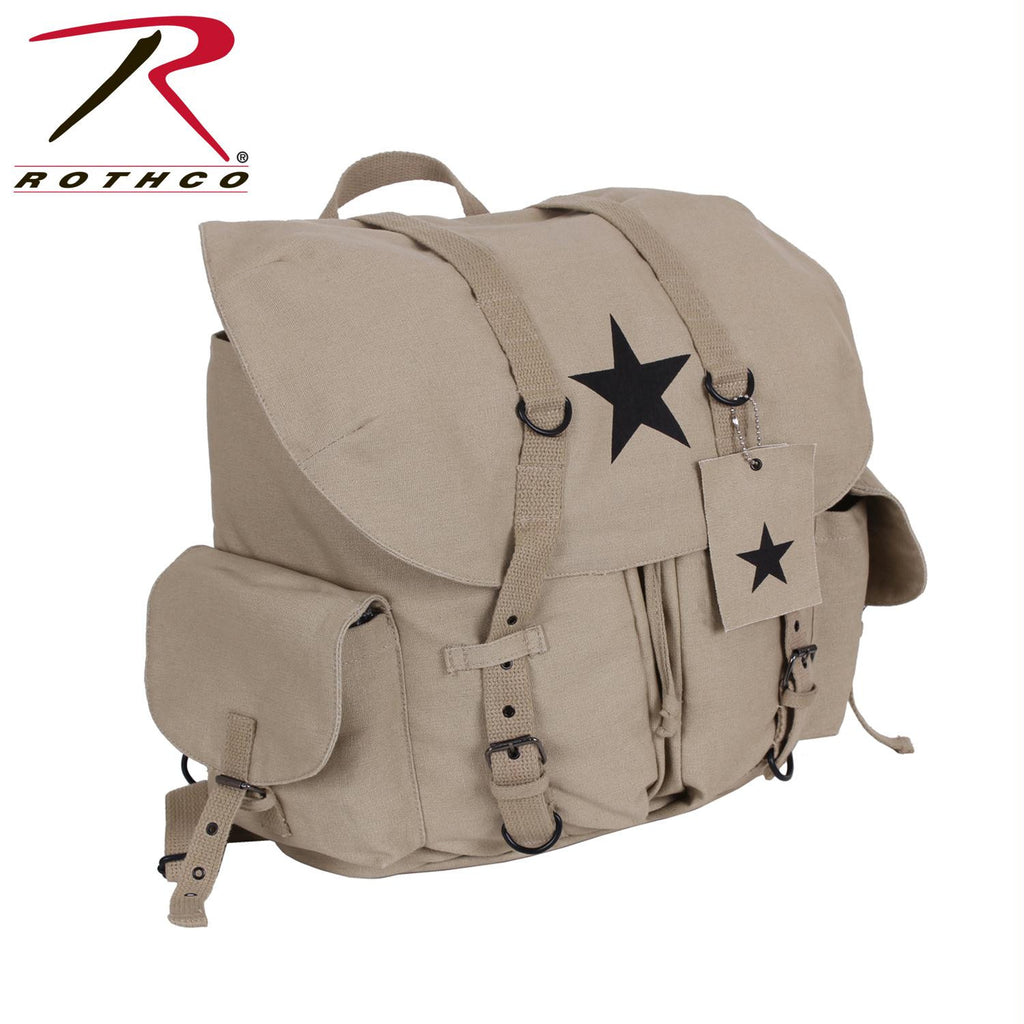 Rothco Vintage Weekender Canvas Backpack with Star