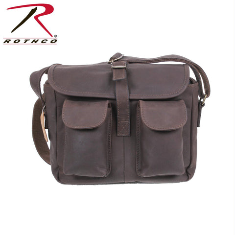 Rothco Brown Leather Ammo Shoulder Bag