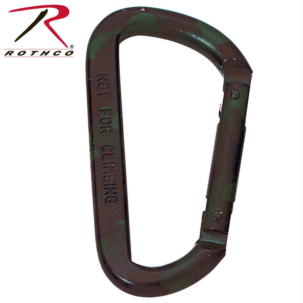 Rothco Woodland Camo 80mm Carabiner