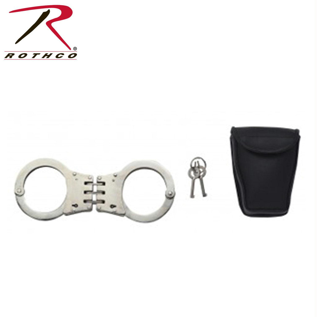 Rothco Deluxe Hinged Handcuffs - Nickel Plated