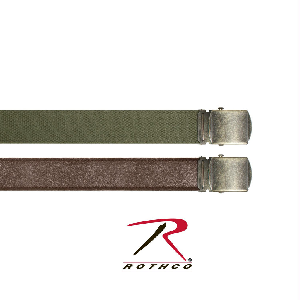 Rothco Reversible Vintage Leather-Poly Web Belt