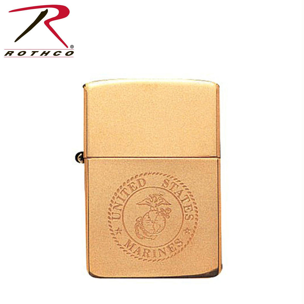 Solid Brass Marine Corps Zippo Lighter