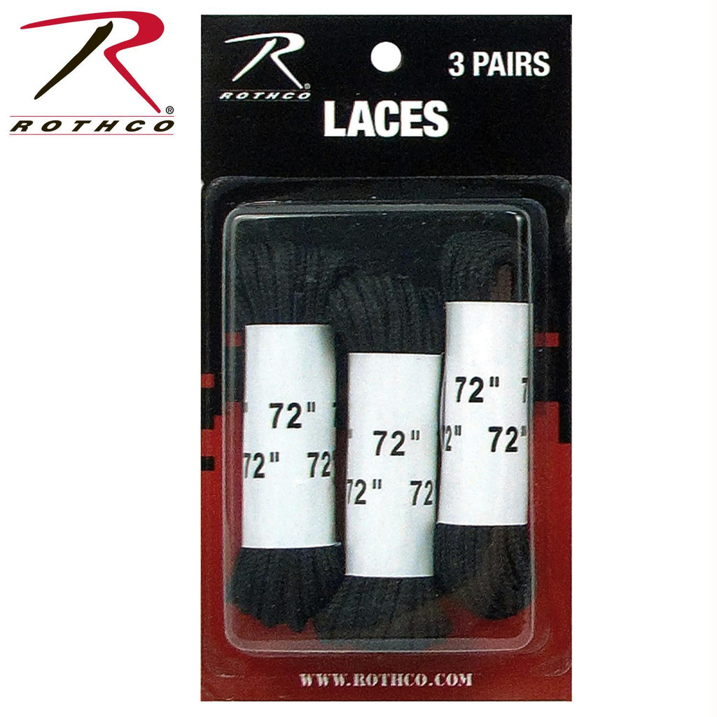 Rothco 72" Boot Laces - 3 Pack