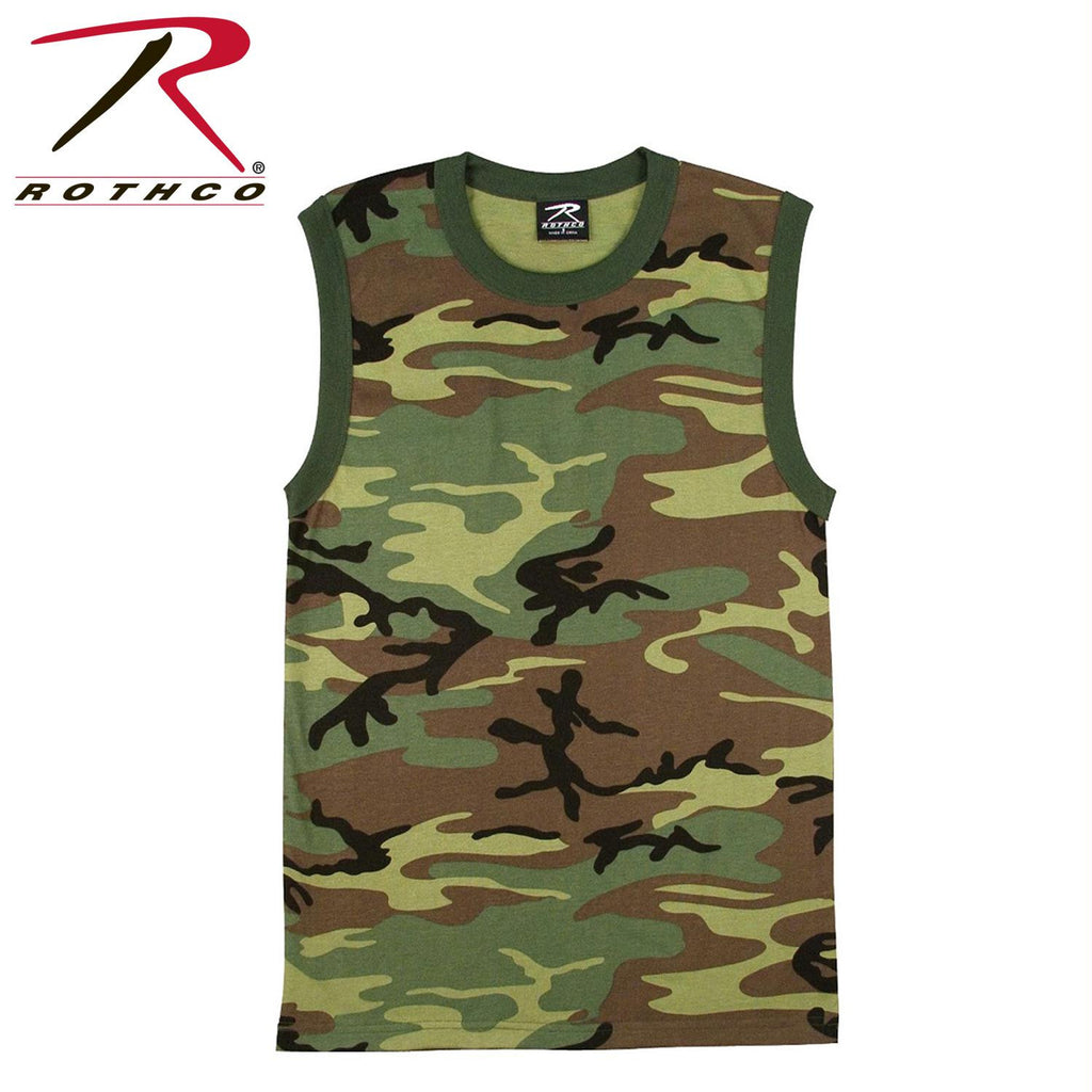 Rothco Woodland Camo Muscle Shirt