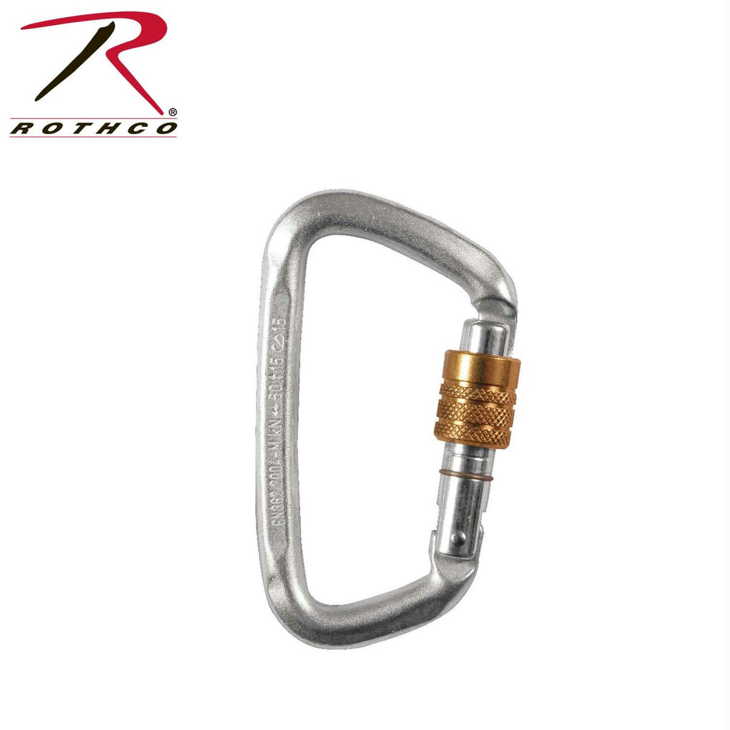 Rothco Hard Steel Modified D Key Screw Gate Carabiner