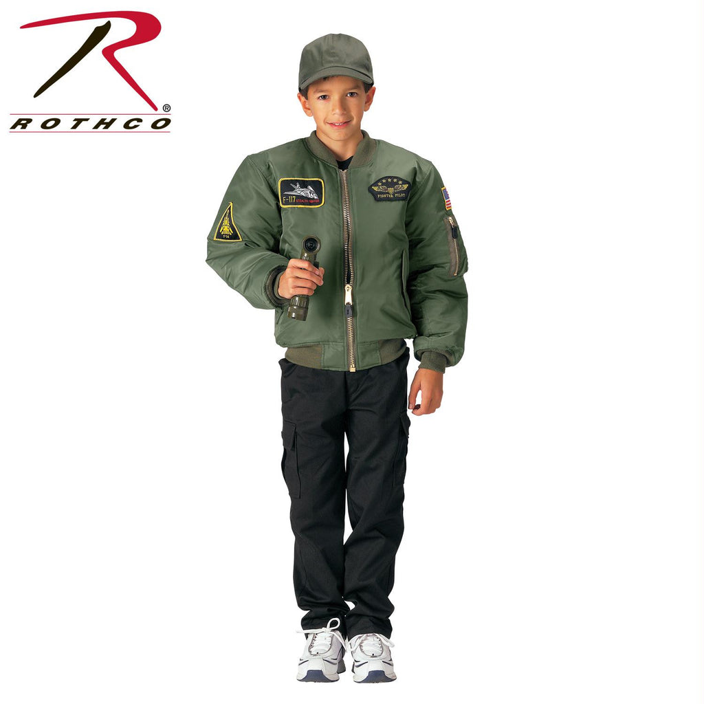 Rothco Kids Flight Jacket w- Patches