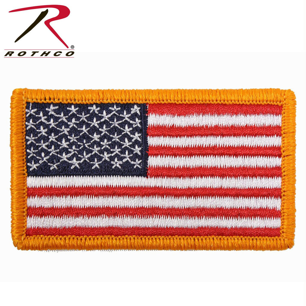 Rothco Iron On - Sew On Embroidered US Flag Patch