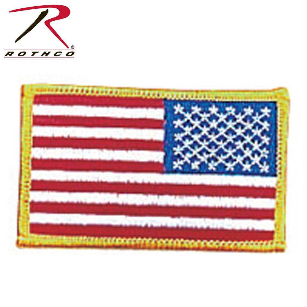 Rothco Iron On - Sew On Embroidered US Flag Patch