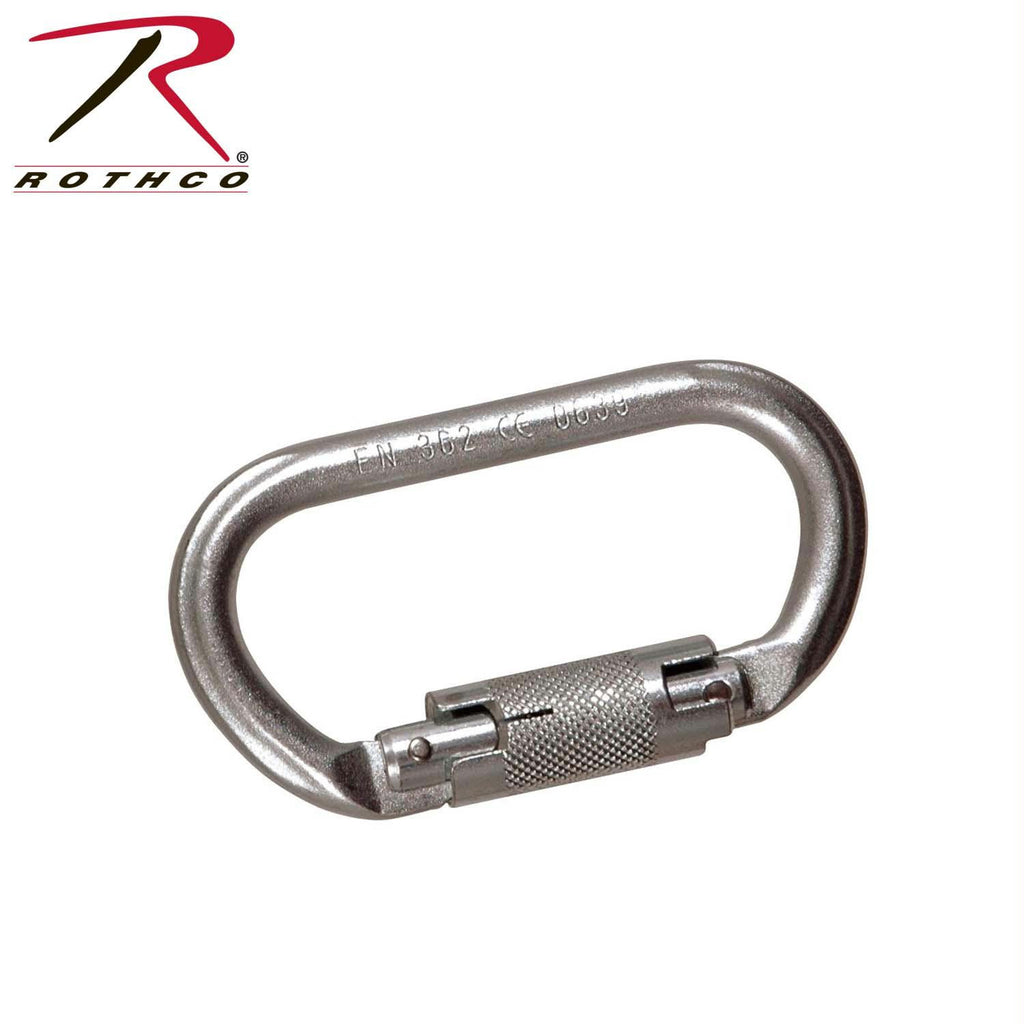 Steel 30 Kn Oval Twist Lock Carabiner