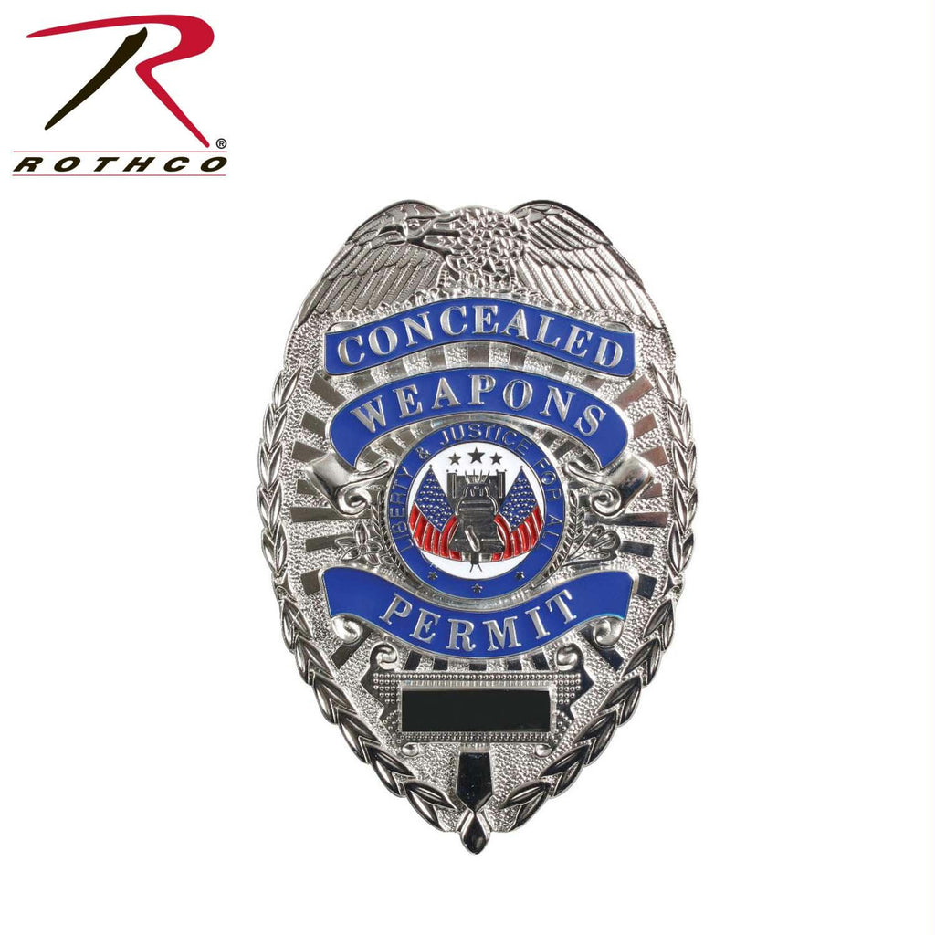 Rothco Deluxe "Concealed Weapons Permit" Badge