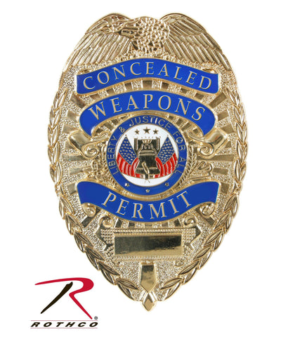 Rothco Deluxe "Concealed Weapons Permit" Badge