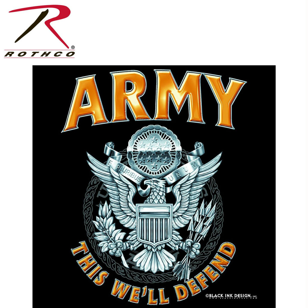 Rothco Black Army Emblem T-Shirt